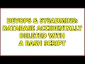 DevOps SysAdmins Database accidentally deleted with a bash script 3 Solutions