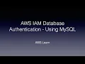 How It works - AWS IAM Database Authentication