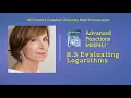 Advanced Functions 8 3 Evaluating Logarithms