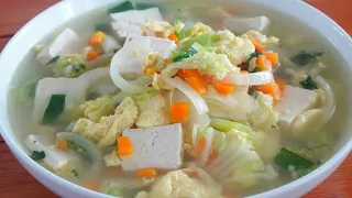 CARA MEMBUAT SUP TAHU SIMPEL DAN SEHAT, SUP TAHU SEGAR DAN ENAK