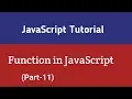 JavaScript Tutorial In Hindi Function In JavaScript Part-11