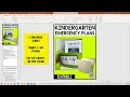 Emergency SUB PLANS Kindergarten