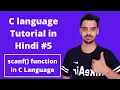 - Scanf Function in C Language in Hindi C Language Tutorial in Hindi