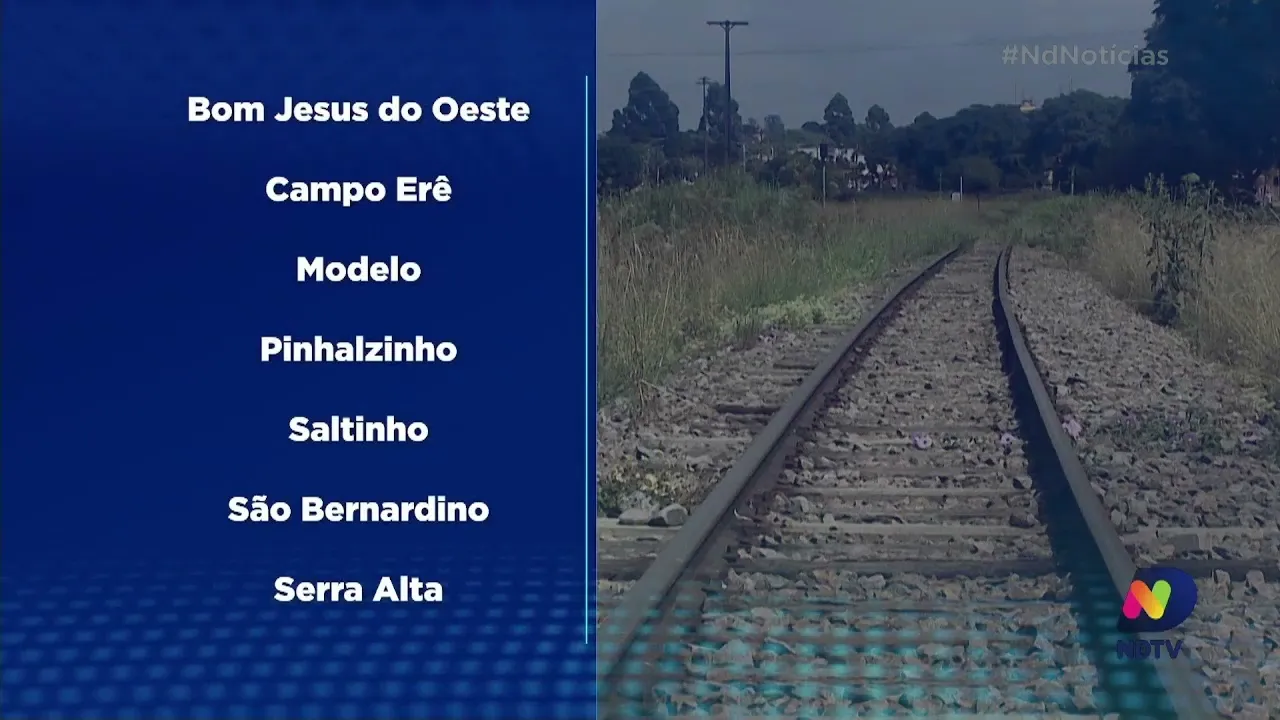 Sete cidades catarinenses são ideais para receber Projeto Ferroeste, aponta estudo