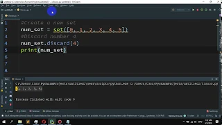 How to remove an item from a set if it is present in the set in Python