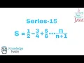 Series-S - - n n 1 using JAVA Programming ICSE