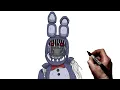 How To Draw Withered Bonnie Step By Step FNAF 2