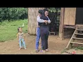 Download Lagu The little girl was happy to see the engineer hugging his mother, and they made cakes together.