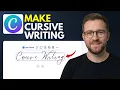 How to make cursive writing in Canva Step By Step 2026