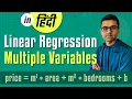 Hindi Machine Learning Tutorial 3 - Linear Regression Multiple Variables