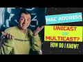 MAC Addresses Unicast Multicast Broadcast Binary format of MAC address