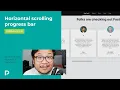 Horizontal scrolling progress bar in Webflow - Tutorial 2021