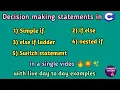 13 Decision making in C Programming in Tamil if if else else if ladder switch - Tamil