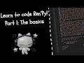 Learn to code Ren py for beginners Part 1 The basics