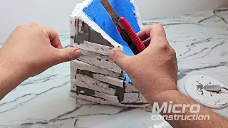 Building a mini waterfall.