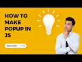 How To Make A Popup Using HTML CSS And JavaScript Create a Modal Box In HTML Website