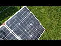 Patriot power generator with 3 solar panels on a cloudy day