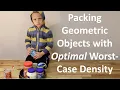 Packing Circles In Squares and other shapes with optimal worst-case density