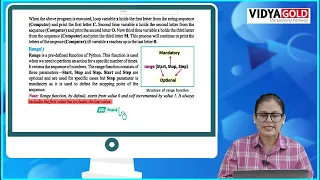 Ch 8 Vidya Gold Computer Class 8 Python Looping and Tkinter GUI For children