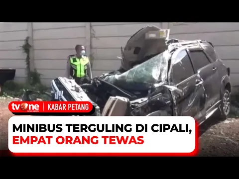 Alami Pecah Ban, Minibus Terguling dan Terbalik, 4 Orang Tewas