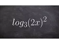 Expanding logarithmic expressions