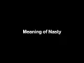 What is the Meaning of Nasty Nasty Meaning with Example