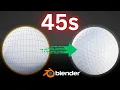Create a Golf Ball in 45 Seconds in Blender