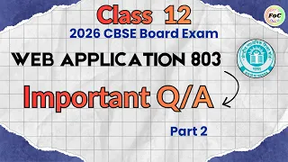 Class 12 Web Application Important Questions JavaScript Graphic Designing Cyber Security