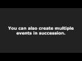 Tutorial Manually Creating Events