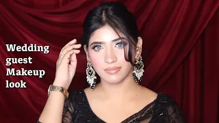 Step-by-Step Wedding Guest Makeup Look | Black Saree Glam ✨ | Get Professional Makeup Done At Home ✅