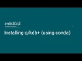 Installing database using conda