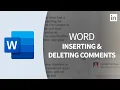 Word Tutorial - Working with comments