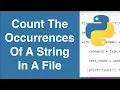 Count The Occurrences Of A String In A File Python Example