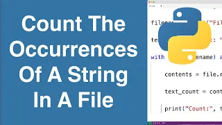 Count The Occurrences Of A String In A File Python Example