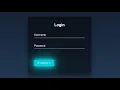 Login form with Animated Neon button and Floating inputs How to make a transparent login form