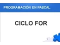 Como hacer un ciclo For en PASCAL Programacion en PASCAL