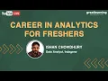 Career in Analytics for Freshers Data Analytics Live Session Great Learning