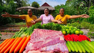 Local Market Show Deep Fried Crispy Pork Belly Spicy Sauce