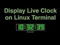 Display Time in linux terminal using tty-clock command