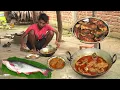 Download Lagu Silan fish curry cooking and eating in village | bihari style pyasi machli recipe | Tangra fish fry