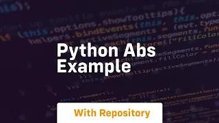 python abs example