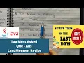 Most Important questions and Answers asked in JAVA Exam - Java Tutorials Last Moment Revise