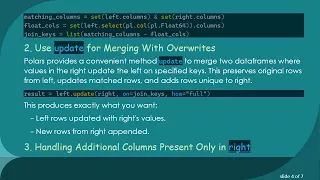 How to outer join and update Polars DataFrames by merging right into left
