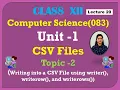 CSV File Writer writerow vs writerows Explained in Python