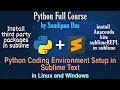 Lec 2 Python Coding Environment Setup in Sublime Text Python full course