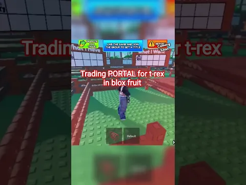 trading portal for t rex #bloxfruits #roblox #youtubeshorts