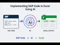 Let AI Convert Your SAP Script to Excel VBA