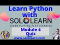SoloLearn Module 4 Quiz Python