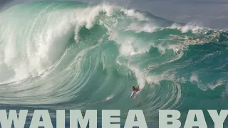 Bodyboarders charge MASSIVE shorebreak Waimea Bay 25