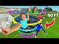 LAST TO LEAVE TRAMPOLINE TOWER WINS 10 000
